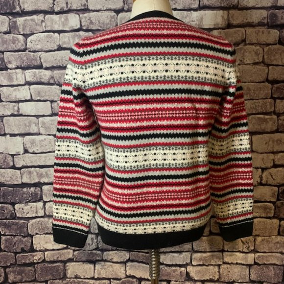 Talbots Fair Isle Cardigan Size MP - Picture 6 of 9